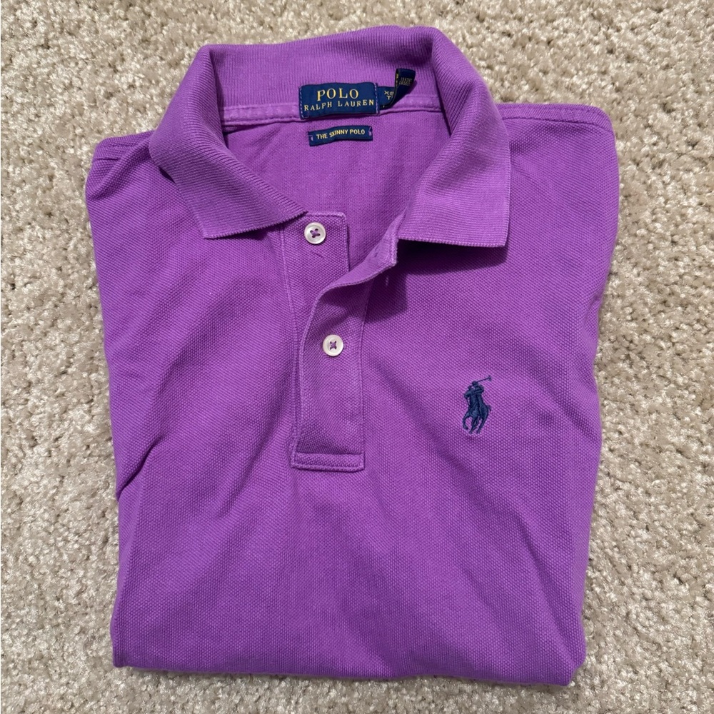 Polo by ralph lauren polo shirt in purple size XS
